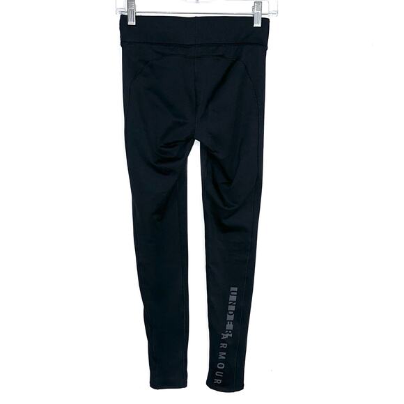 Under Armour Logo Spellout Black Leggings Size Small - Picture 3 of 9